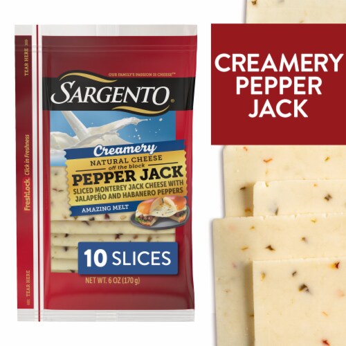 Sargento® Creamery Pepper Jack Sliced Cheese Sargento® Creamery Pepper Jack Sliced Cheese