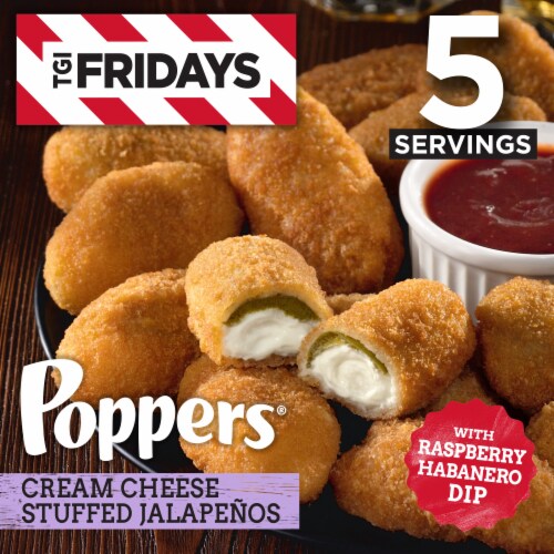 TGIF Fridays Frozen Appetizers Cream Cheese Jalapeno Poppers with Raspberry Habanero Dip, Box TGIF Fridays Frozen Appetizers Cream Cheese Jalapeno Poppers with Raspberry Habanero Dip, Box