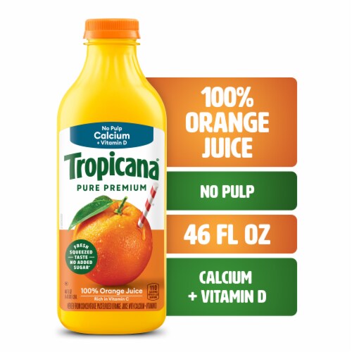 Tropicana Pure Premium Original No Pulp No Sugar Added Calcium And Vitamin D 100% Orange Juice Tropicana Pure Premium Original No Pulp No Sugar Added Calcium And Vitamin D 100% Orange Juice