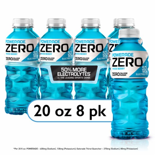 POWERADE® Mixed Berry Zero Sugar Sports Drink Bottles POWERADE® Mixed Berry Zero Sugar Sports Drink Bottles