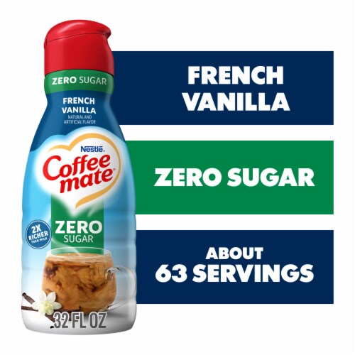 Coffee mate Zero Sugar French Vanilla Flavored Liquid Coffee Creamer Coffee mate Zero Sugar French Vanilla Flavored Liquid Coffee Creamer