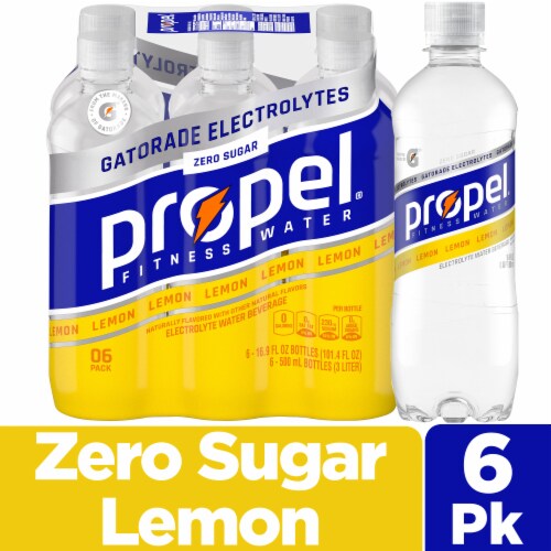 Propel® Zero Calorie Electrolyte Lemon Flavored Bottled Water Propel® Zero Calorie Electrolyte Lemon Flavored Bottled Water