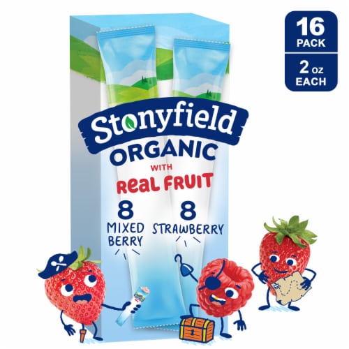 Stonyfield Organic Kids Strawberry & Mixed Berry Reduced Fat Yogurt Tubes Stonyfield Organic Kids Strawberry & Mixed Berry Reduced Fat Yogurt Tubes