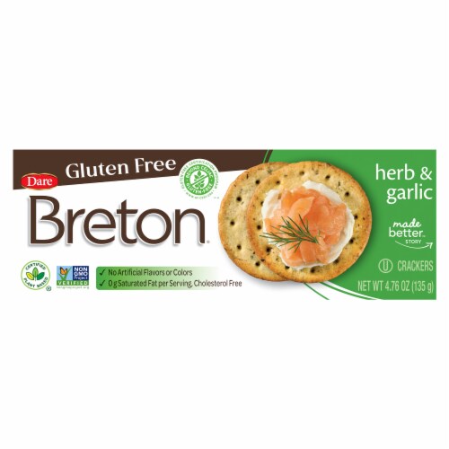 Breton® Gluten Free Herb & Garlic Crackers Breton® Gluten Free Herb & Garlic Crackers