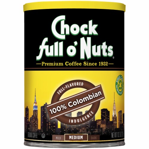Chock Full o’Nuts 100% Colombian Medium Ground Coffee 10.3 oz Canister Chock Full o’Nuts 100% Colombian Medium Ground Coffee 10.3 oz Canister