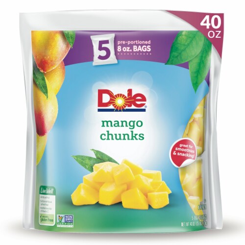 DOLE® Mango Chunks Pre-Portioned Frozen Fruit Bags DOLE® Mango Chunks Pre-Portioned Frozen Fruit Bags