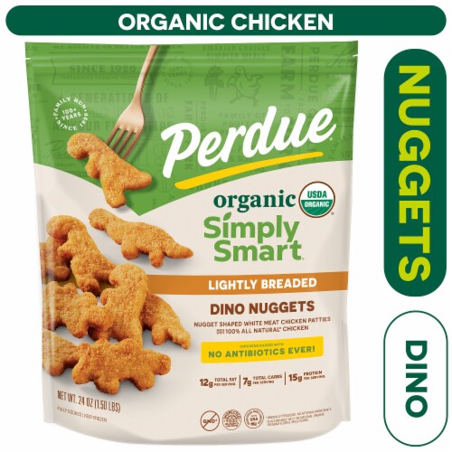 Perdue® Simply Smart® Organics Frozen Fully Cooked Lightly Breaded Dino Chicken Breast Nuggets Perdue® Simply Smart® Organics Frozen Fully Cooked Lightly Breaded Dino Chicken Breast Nuggets