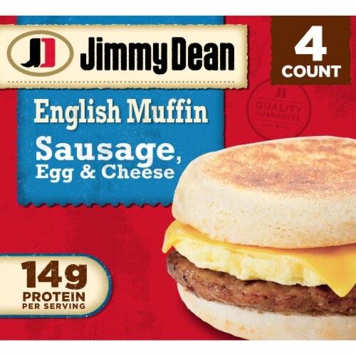 Jimmy Dean® Sausage Egg & Cheese English Muffin Frozen Breakfast Sandwiches Jimmy Dean® Sausage Egg & Cheese English Muffin Frozen Breakfast Sandwiches