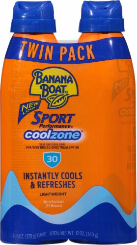 Banana Boat Sport Performance Cool Zone Clear Sunscreen Spray SPF 30 Banana Boat Sport Performance Cool Zone Clear Sunscreen Spray SPF 30