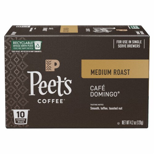 Peet’s Coffee, Cafe Domingo Medium Roast Coffee Pods – 10ct Carton Peet’s Coffee, Cafe Domingo Medium Roast Coffee Pods – 10ct Carton