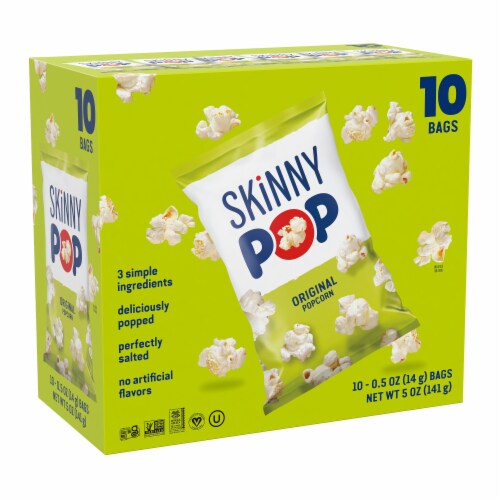 SkinnyPop Gluten-Free Original Popcorn, 0.5 oz Snack-Size Bags, 10 Count SkinnyPop Gluten-Free Original Popcorn, 0.5 oz Snack-Size Bags, 10 Count