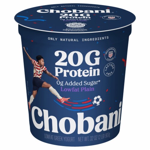 Chobani® 20g Protein Lowfat Greek Yogurt Plain 32oz Chobani® 20g Protein Lowfat Greek Yogurt Plain 32oz