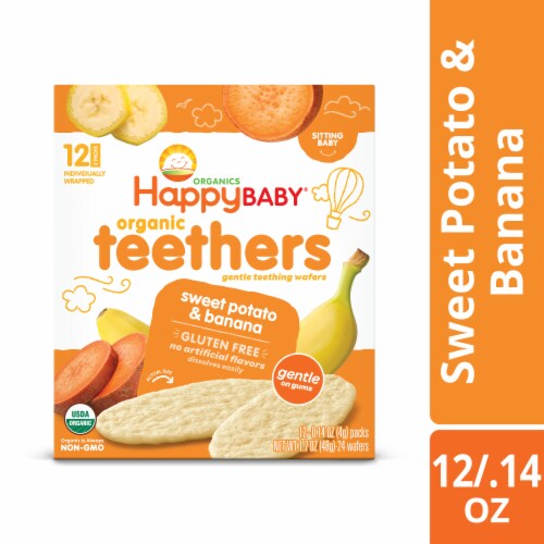 Happy Baby Organics Teethers Sweet Potato & Banana Organic Baby Snack Box Happy Baby Organics Teethers Sweet Potato & Banana Organic Baby Snack Box