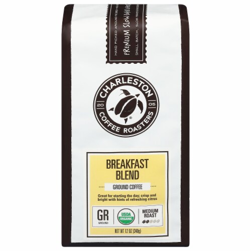Charleston Coffee Roasters Breakfast Blend Medium Roast Organic Ground Coffee Charleston Coffee Roasters Breakfast Blend Medium Roast Organic Ground Coffee