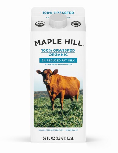 Maple Hill® 100% Grassfed Organic 2% Reduced Fat Milk Maple Hill® 100% Grassfed Organic 2% Reduced Fat Milk