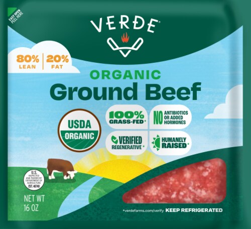 Verde® Organic Grass-Fed 80/20 Ground Beef Verde® Organic Grass-Fed 80/20 Ground Beef